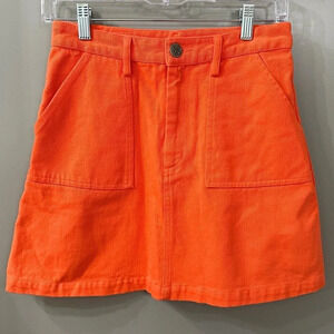 Lucy & Yak Mini Skirt Jean Orange Mini Jean Skirt Size US 4